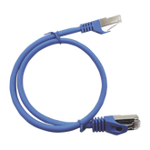 Patch Cord Cat6A 10G blindado 0.5M ( 1.64 ft ) AZUL